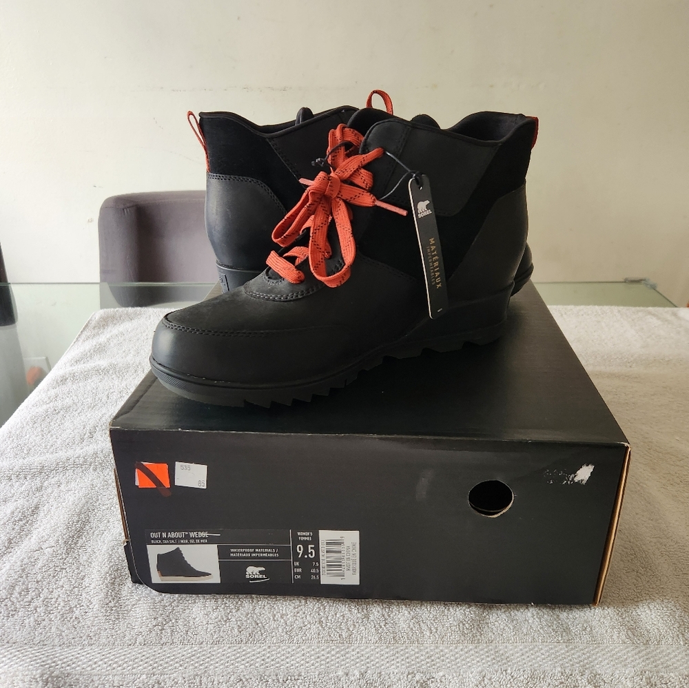 Black Boots with Red Laces